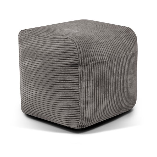 Puof a sacco marrone con rivestimento in velluto a coste Plus 50 Lounge – SLOWDOWN-image-3