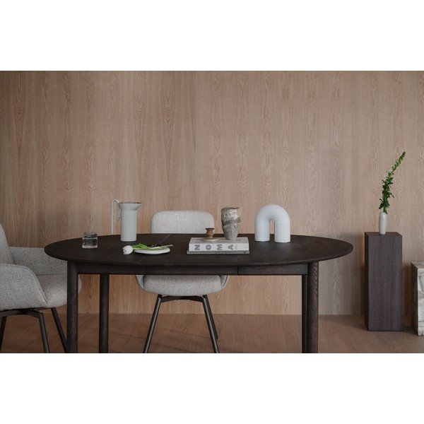 Tavolo da pranzo rotondo in rovere massiccio allungabile ø 120 cm Derrymore – Rowico-image-1