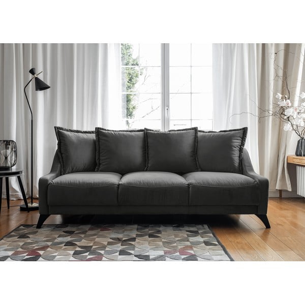 Divano in velluto grigio scuro Royal Rose - Miuform-image-1