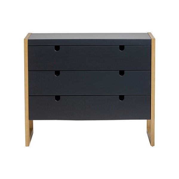 Cassettiera grigio antracite con 3 cassetti Quadrato, 90 x 75 cm - Marckeric-image-4