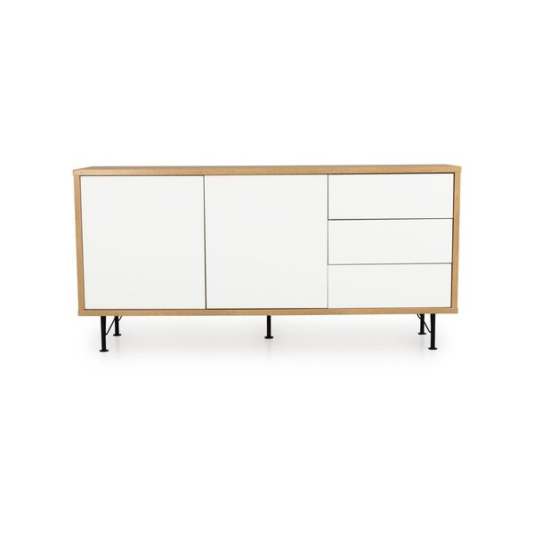 Cassettiera bianca, lunghezza 164 cm Flow - Tenzo