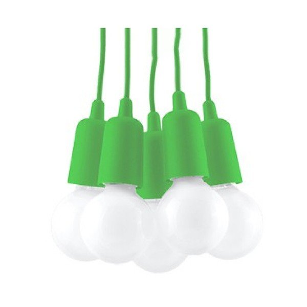Lampada a sospensione verde 25x25 cm Rene - Sollux-image-2