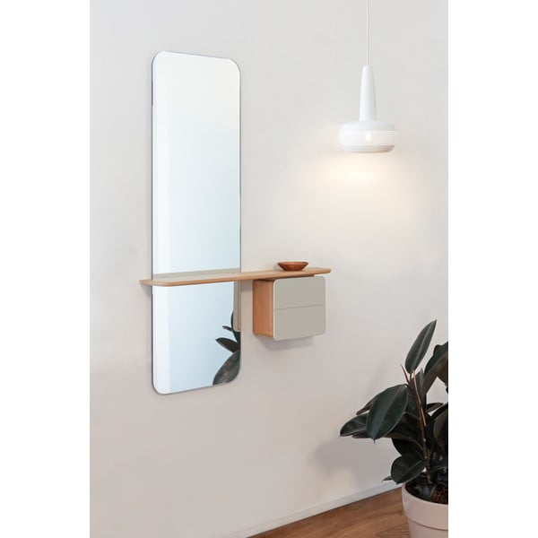 Set da ingresso in rovere con decorazioni in bianco e naturale One More Look - UMAGE-image-4