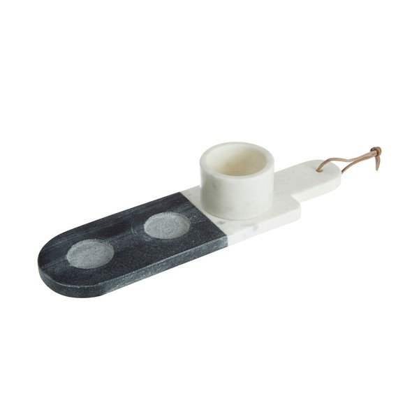 Set di 3 ciotole da portata in marmo bianco e grigio Marmo - Premier Housewares-image-2