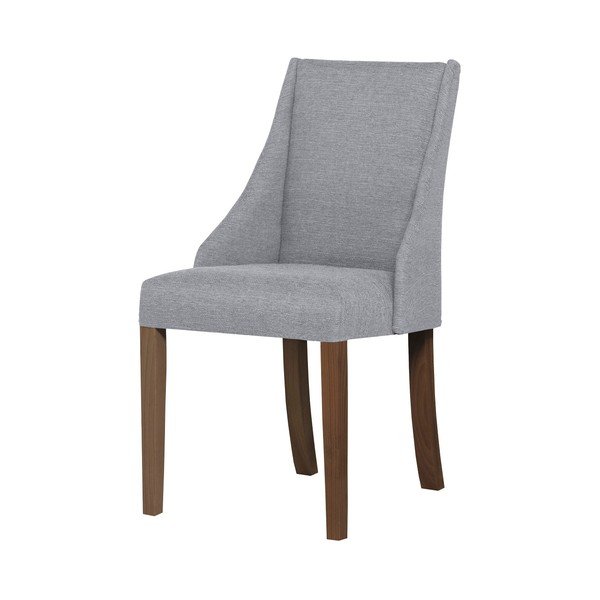Sedia grigia con gambe in faggio marrone scuro Absolu - Ted Lapidus Maison