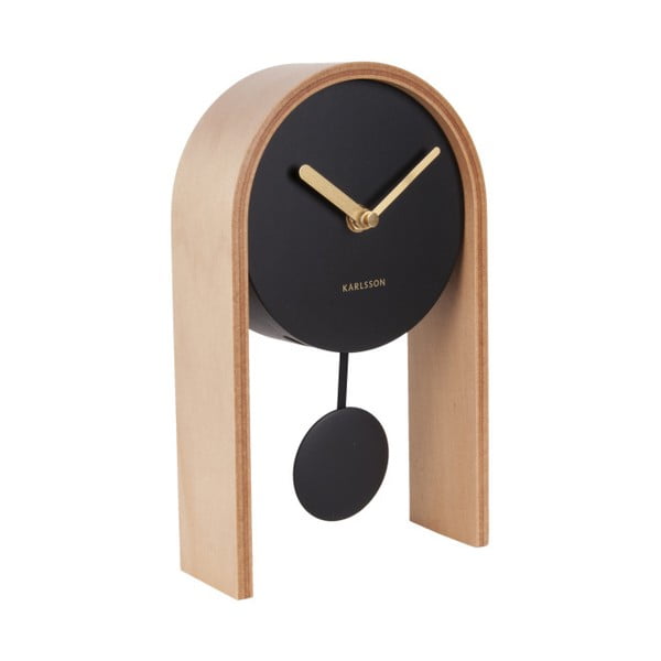 Orologio da tavolo con pendolo in legno di betulla Smart - Karlsson