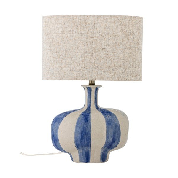 Lampada da tavolo in ceramica con paralume in tessuto (altezza totale 46 cm) Alida – Bloomingville