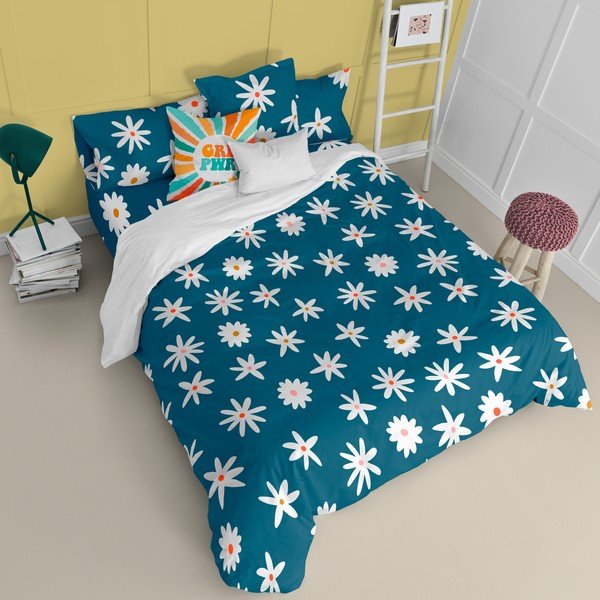 Copripiumino blu per letto matrimoniale 200x200 cm Margaret - Aware-image-2