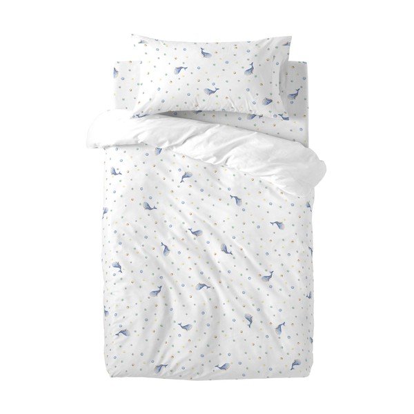 Biancheria da letto per culla in cotone 100x120 cm Baby whale - Happy Friday-image-2