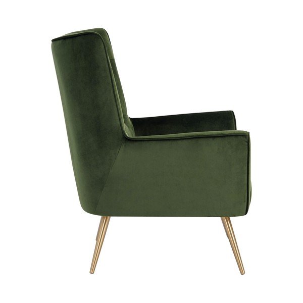 Poltrona in velluto verde scuro Bodiva - Actona-image-4