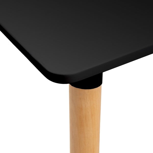 Tavolo da pranzo nero con piano nero 80x120 cm - Casa Selección-image-1