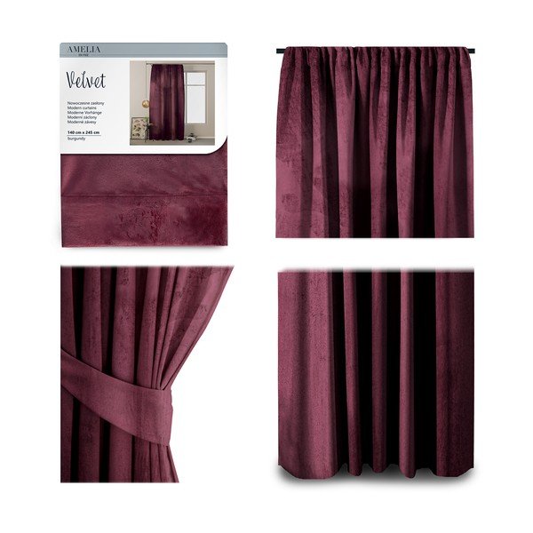 Velluto viola Tenda vellutata, 245 x 140 cm - AmeliaHome-image-1