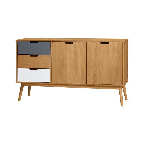 Cassettiera in legno di pino massiccio Cusco - Marckeric-image-2