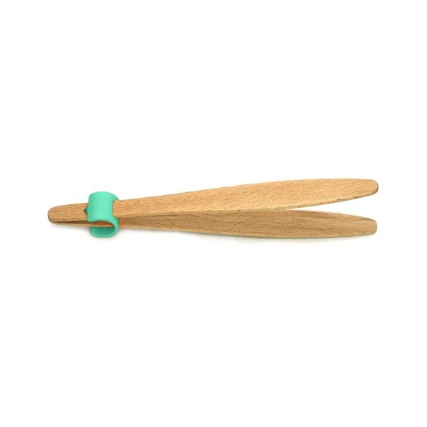 Pinza per cetrioli con dettaglio verde in legno di faggio Maneggevole, lunghezza 22 cm - Jean Dubost