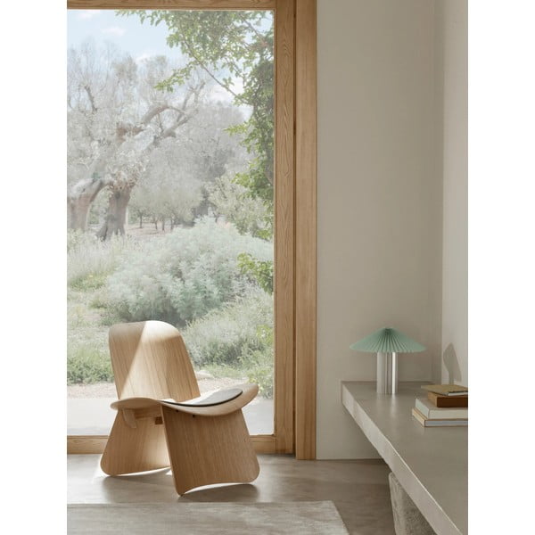 Lampada da tavolo argentata/color salvia con paralume in tessuto con intensità regolabile (altezza totale 36 cm) Taite – Blomus-image-4