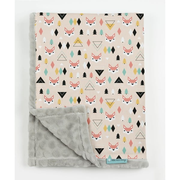 Coperta in microfibra per bambini Foxes, 130 x 170 cm Foxes Pattern - Little Nice Things