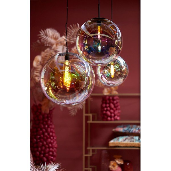 Lampadario con paralume in vetro ø 48 cm Medina – Light & Living-image-3