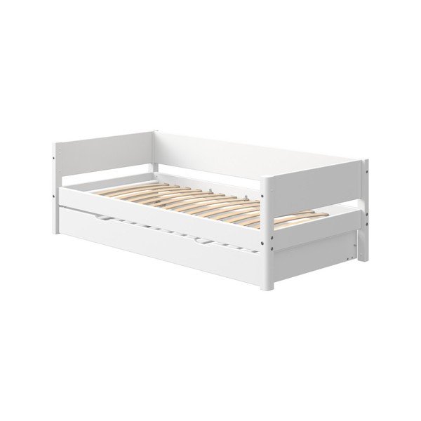 Letto per bambini bianco con letto aggiuntivo estraibile , 90 x 200 cm White - Flexa