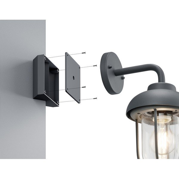 Illuminazione esterna da parete (altezza totale 10 cm) Eckbefestigung – Trio