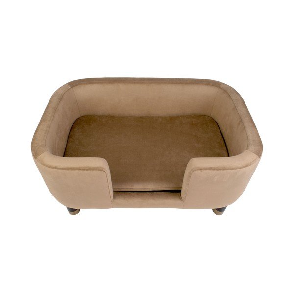 Letto per animali domestici in velluto beige Royal - Leitmotiv-image-2