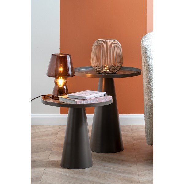 Lampada da tavolo in vetro marrone scuro Vetro, altezza 25 cm - Leitmotiv-image-1