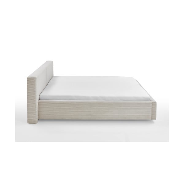 Letto matrimoniale imbottito beige rete non inclusa 180x200 cm Cube – Meise Möbel-image-4