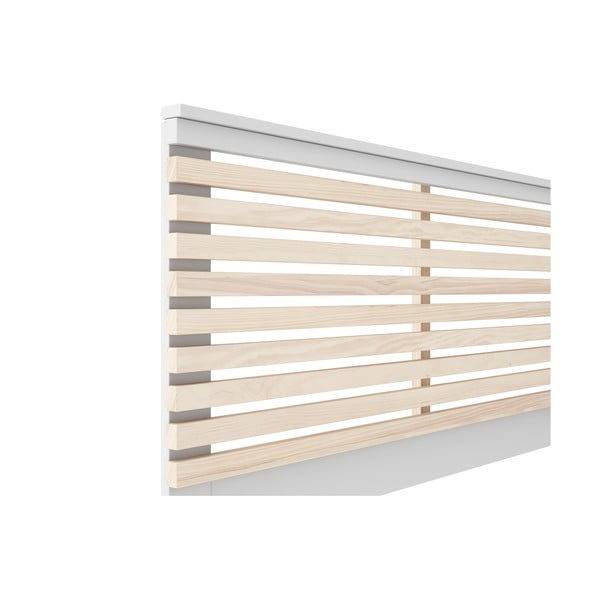 Testiera bianca/naturale in pino 146x100 cm Campus - Marckeric-image-4