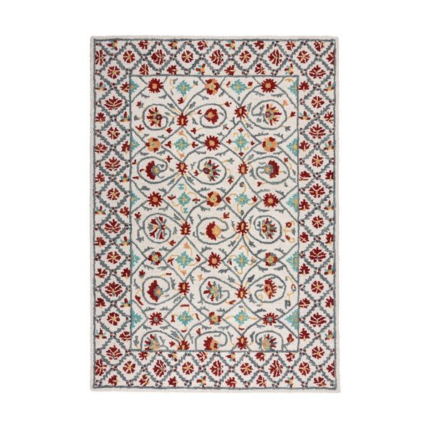 Tappeto in lana rosso e blu tessuto a mano 160x230 cm Iris Traditional - Flair Rugs-image-4
