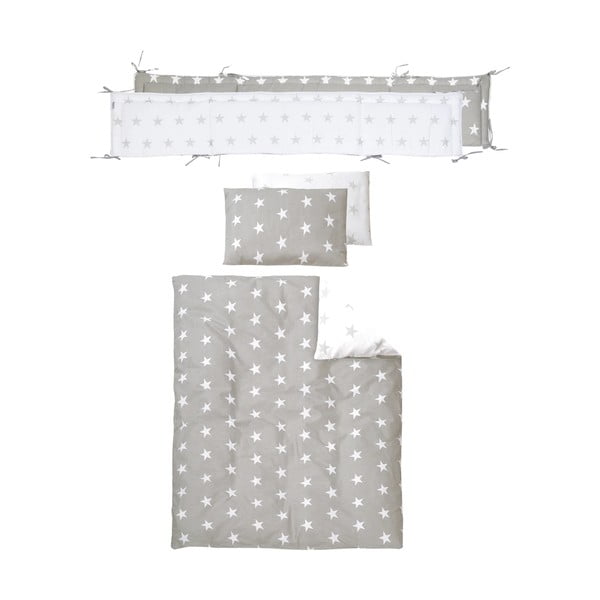 Culla bianca su ruote con baldacchino 60x120 cm Little stars - Roba-image-3