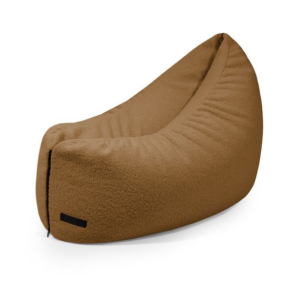 Pouf a sacco per bambini marrone con rivestimento in bouclé Clip Clap 90 – SLOWDOWN