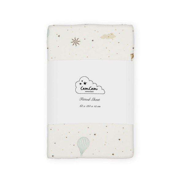 Lenzuolo con angoli per bambini avorio in cotone organico per culla 60x120 cm Dreamland – Cam Cam Copenhagen