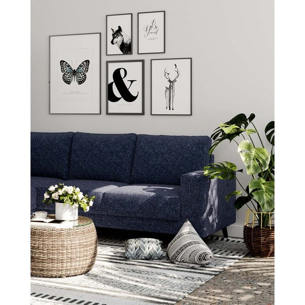 Divano angolare blu scuro (variabile) Fynn - Ghado-image-1