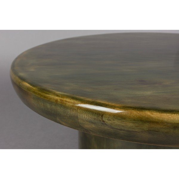 Tavolino da salotto rotondo verde in mango massiccio ø 60 cm Mush – Dutchbone-image-2