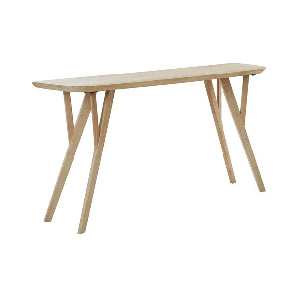 Tavolo consolle di colore naturale in mango massiccio 44x160 cm Quenza – Light & Living