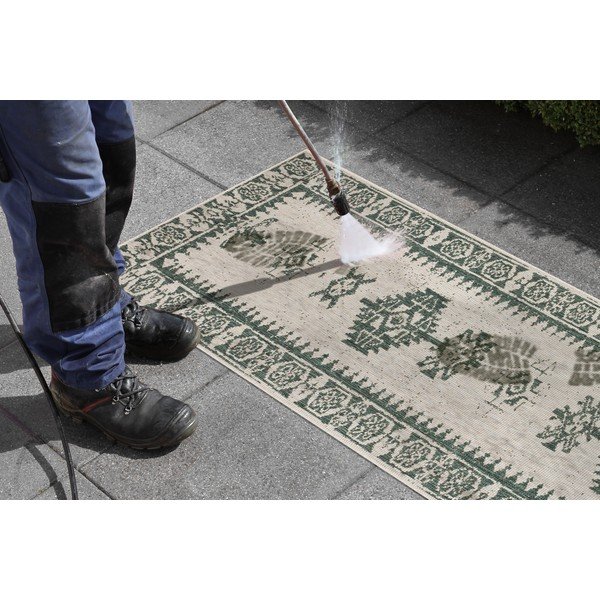Tappeto per esterni verde e crema , 80 x 350 cm Duque - NORTHRUGS-image-3