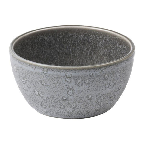 Ciotola in gres grigio con smalto interno grigio Mensa, diametro 10 cm - Bitz