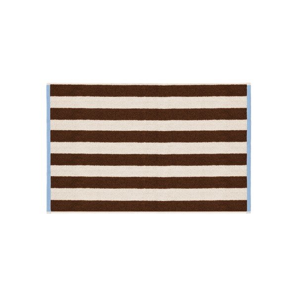 Asciugamano tipo terry marrone/color crema in cotone 50x80 cm Gobo – noo.ma-image-2