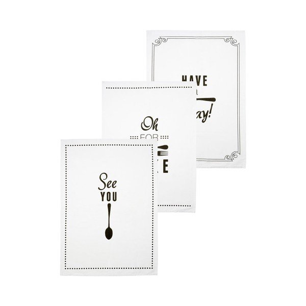 Set di 3 asciugamani da cucina Pun And Games Pun and Games - Premier Housewares