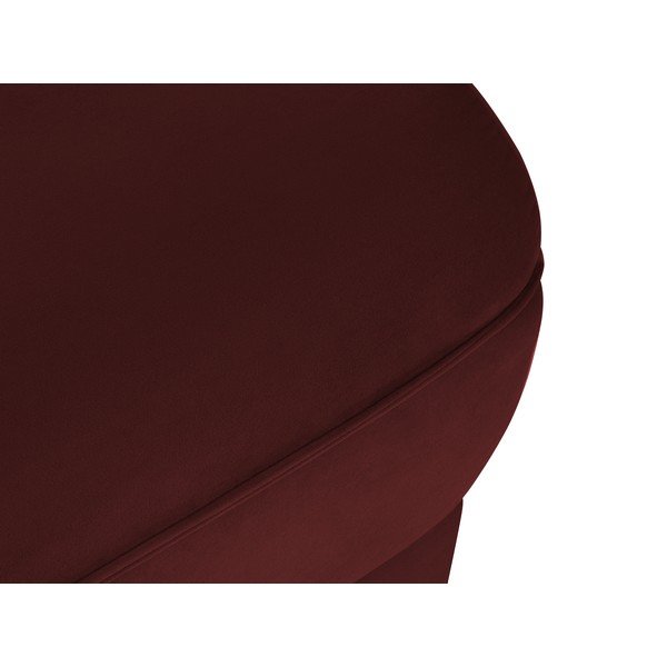 Sgabello in velluto rosso Lando - Micadoni Home-image-4