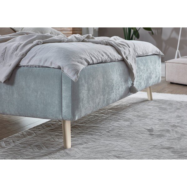 Letto matrimoniale imbottito azzurro rete non inclusa 180x200 cm Mattis – Meise Möbel-image-3