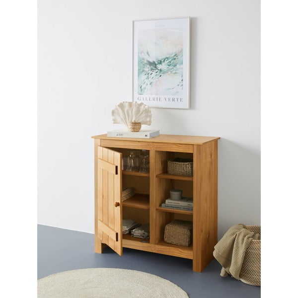 Madia in legno di pino di colore naturale 90x90 cm Bertram - Støraa-image-4