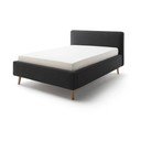 Letto singolo imbottito color antracite rete non inclusa 120x200 cm Mattis – Meise Möbel
