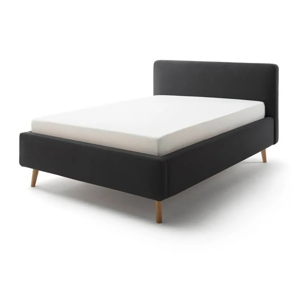 Letto singolo imbottito color antracite rete non inclusa 120x200 cm Mattis – Meise Möbel