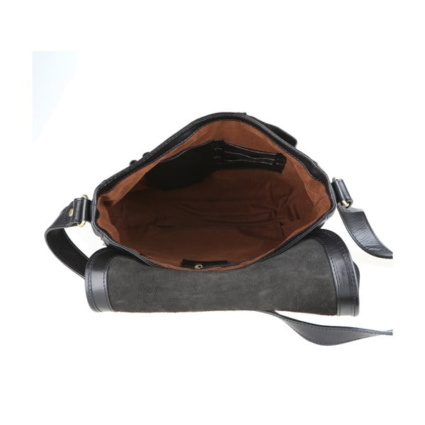 Borsa a tracolla in pelle nera Norma - Chicca Borse-image-2