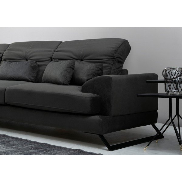 Divano angolare grigio scuro (angolo sinistro) Frido - Balcab Home-image-3