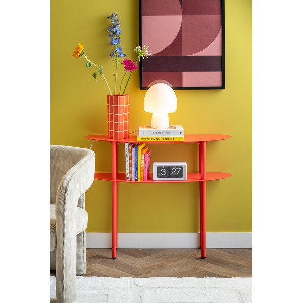 Tavolo consolle rosso in metallo 28x90 cm Cool Retro – Leitmotiv-image-1