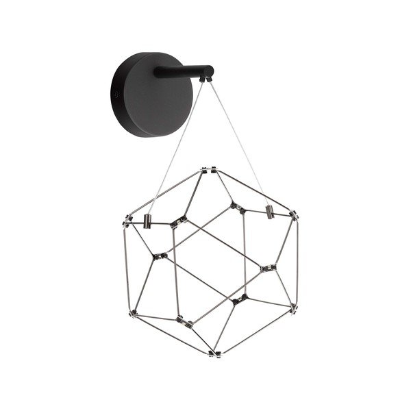Lampada da parete LED nera in alluminio Nebula – Nova Luce
