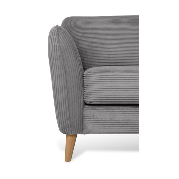 Divano angolare in velluto a coste grigio scuro (angolo destro) Paris - Scandic-image-4