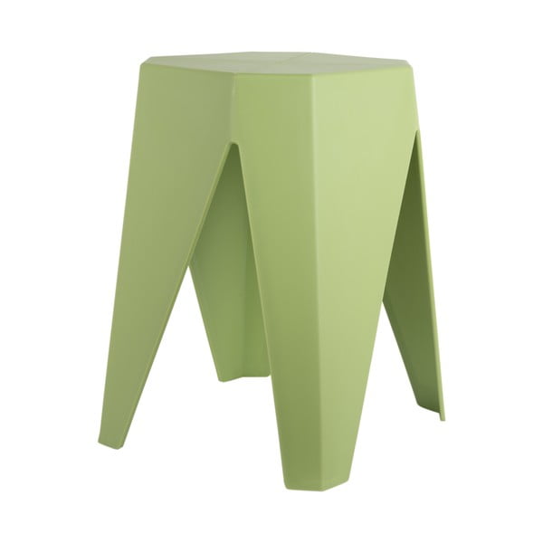 Sgabello verde in plastica Cherish – Leitmotiv