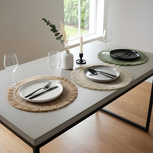 Tovaglietta ø 38 cm Pepita – douceur d'intérieur-image-1